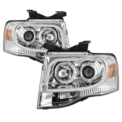 Spyder Ford Expedition 07-13 Projector Headlights Light Tube DRL Chrome