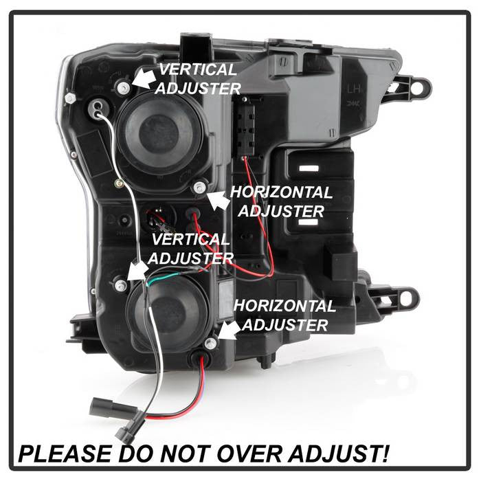 Spyder 18-19 Ford F150 Halogen Model Projector Headlights LED Sequential Signal Chrome