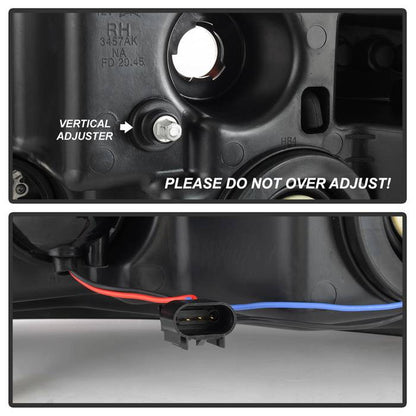 Spyder Ford F150 2004-08 Light Bar Projector Headlights Chrome