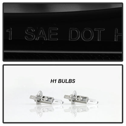 Spyder Ford F250 F350 F450 Super Duty 05-07 Projector Headlights LED Halo Black Smoke