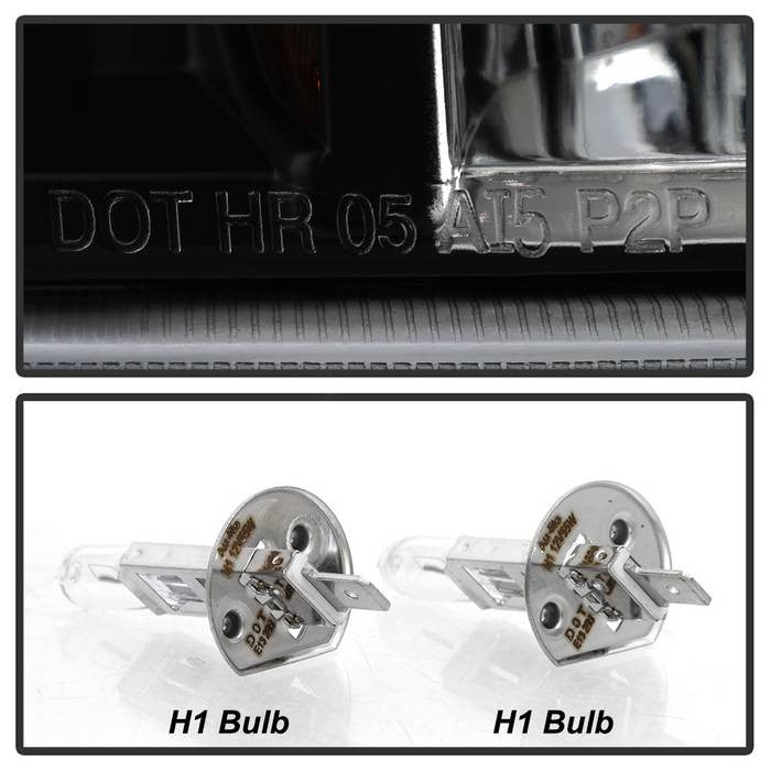 Spyder Ford F250 Super Duty 99-04 V2 Halo Projector Headlights Black smoke