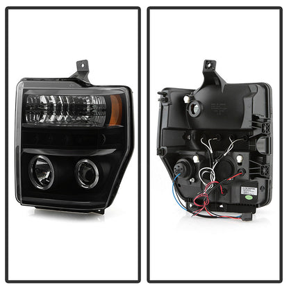 Spyder Ford F250 Super Duty Halo Projector Headlights black.