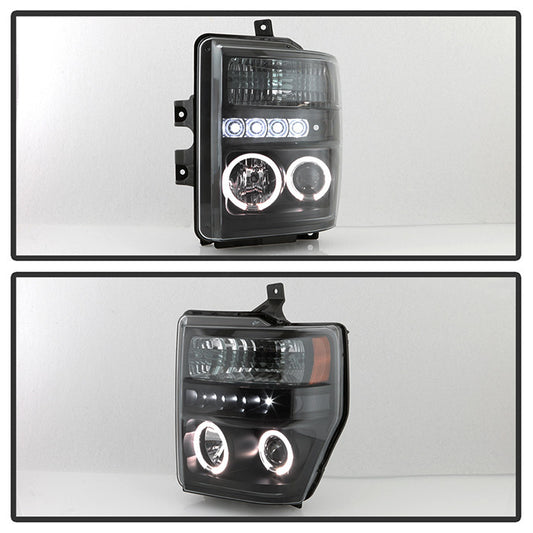 Spyder Ford F450 Super Duty Halo Projector Headlights black