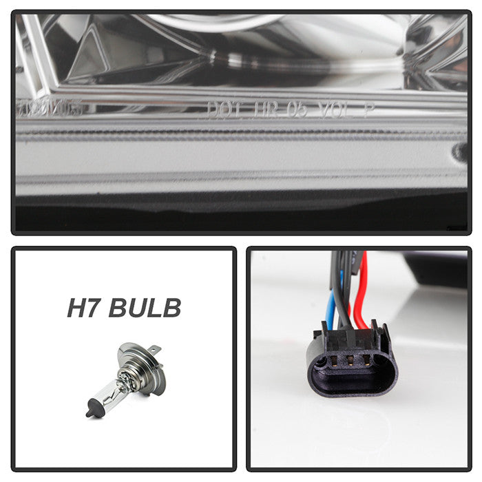 Spyder Ford Mustang 2005-08 Version 2 Projector Headlights DRL LED Chrome