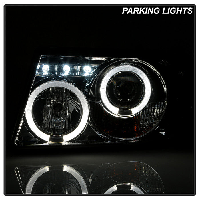 Spyder Ford Ranger 01-11 1PC Projector Headlights LED Halo Smoke installed