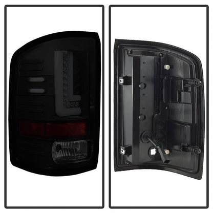 Spyder GMC Sierra 16-18 1500/ 16-2019 2500/3500HD LED bar tail lights black smoke