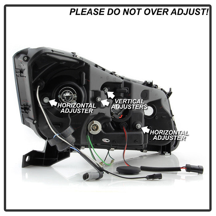 Spyder 08-12 Honda Accord 4Dr LED Halo Projector Headlights DRL Black