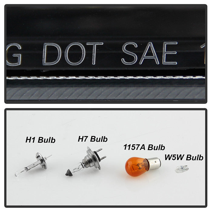 Spyder Hyundai Genesis 2010-12 Projector Headlights Halogen Model LED Halo DRL Black