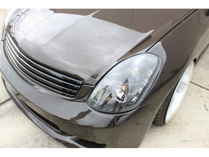 Spyder Infiniti G35 03-04 4DR Projector Headlights Halogen Model LED Halo DRL Black installed