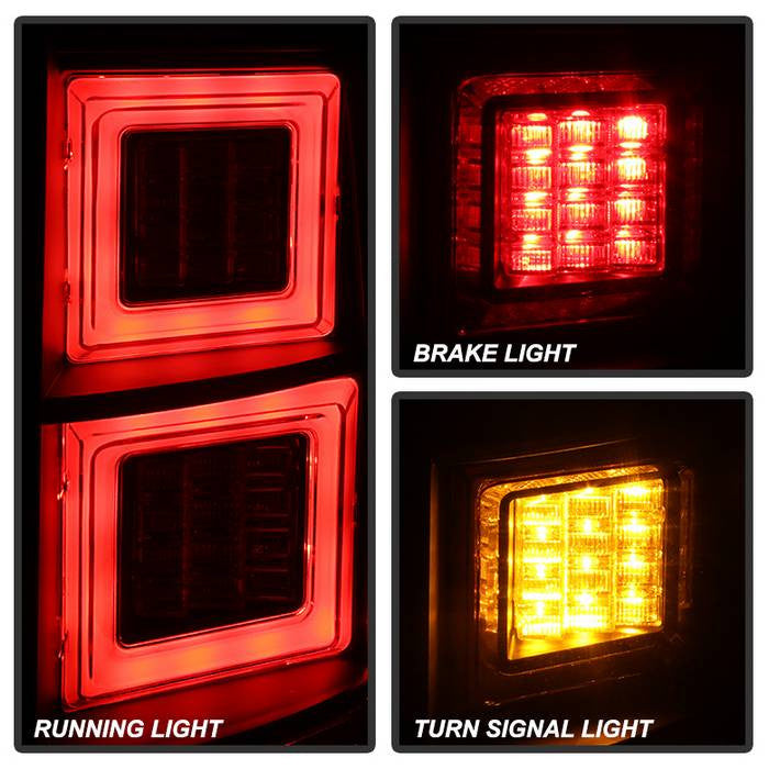 Spyder Land Rover Discovery 3 05-09 LR3 LED bar tail lights black installed