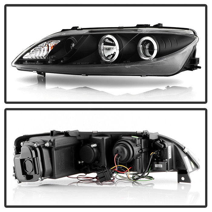 Spyder Mazda 6 03-05 with Fog Lights Projector Headlights LED Halo DRL