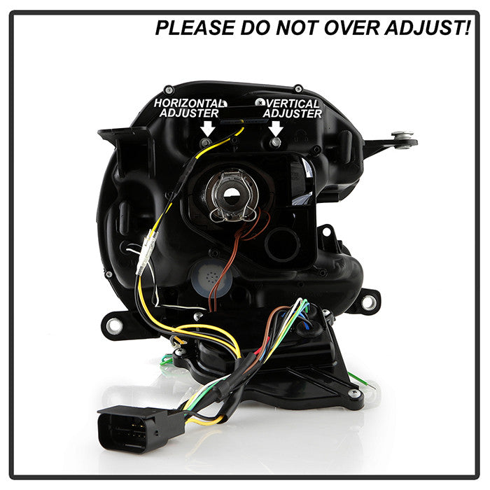 Spyder Mini Cooper 07-12 Version 2 Halogen Model Projector Headlights Switch Back DRL black