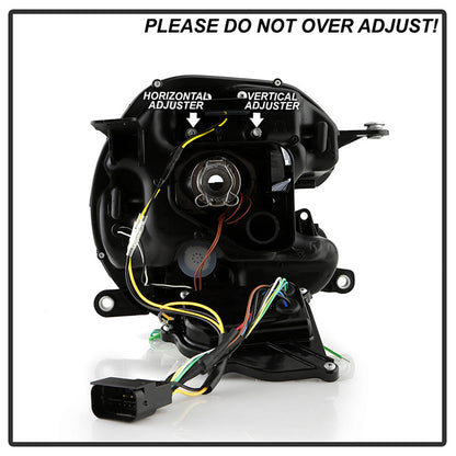 Spyder Mini Cooper 07-12 Version 2 Halogen Model Projector Headlights Switch Back DRL black