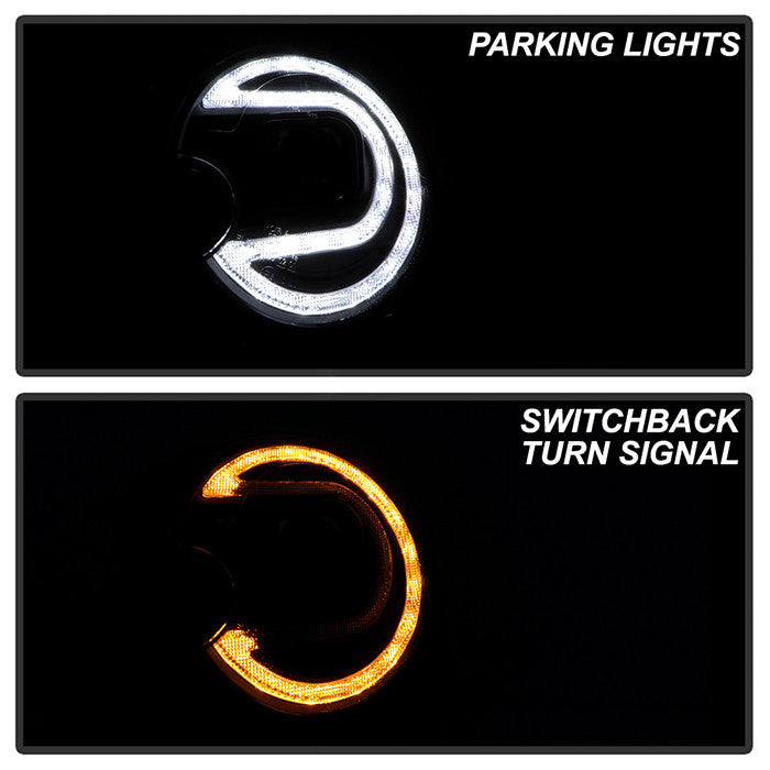 Spyder Mini Cooper 2010-2012 Version 2 Xenon HID Model Projector Headlights Switch Back DRL black installed