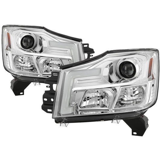 Spyder Nissan Titan 04-15 /Nissan Armada 04-07 Version 2 Projector Headlights Chrome