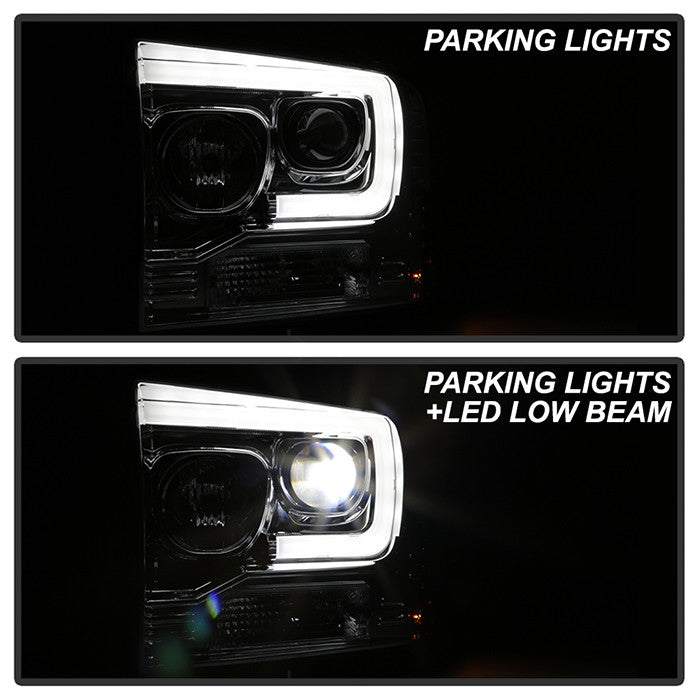 Spyder Platinum 2007 Ford F250 F350 F450 Super Duty projector headlights chrome