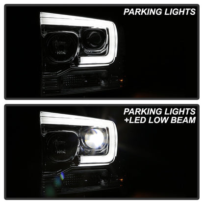 Spyder Platinum 2007 Ford F250 F350 F450 Super Duty projector headlights chrome