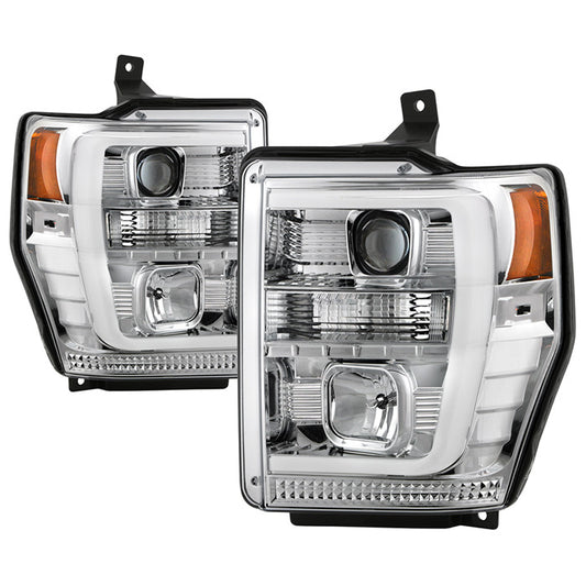 Spyder Platinum  2008 Ford F-250 F350 F450 Super Duty LED Projector headlights chrome