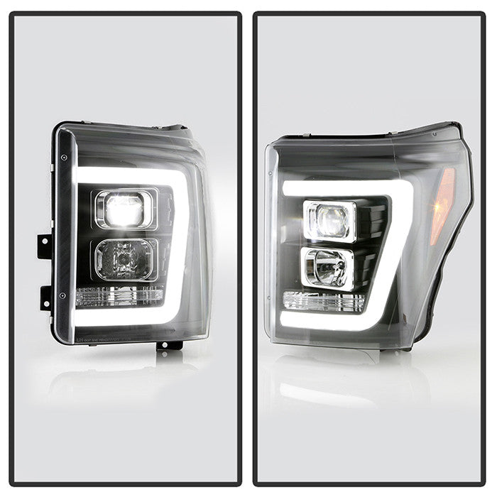 Spyder Platinum 2013 Ford F-250 Super Duty LED Projector headlights V2