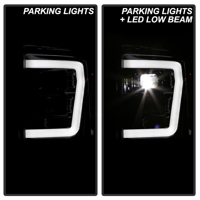 Spyder Platinum 2014 Ford F250 F350 F450 Super Duty chrome projector headlights