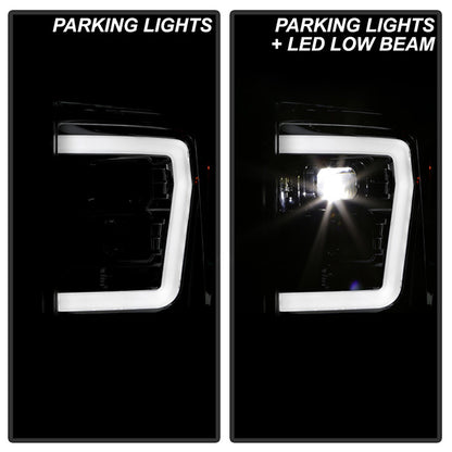 Spyder Platinum 2014 Ford F250 F350 F450 Super Duty chrome projector headlights