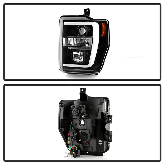 Spyder Platinum Ford F-350 Super Duty LED Module black headlights