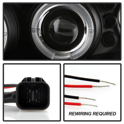 Spyder Pontiac GTO 04-06 Halo Projector Headlights Black wiring