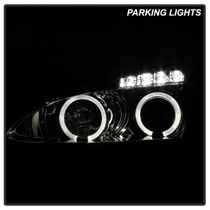 Spyder Pontiac Grand Prix 04-08 Projector Headlights LED Halo chrome Smoke installed
