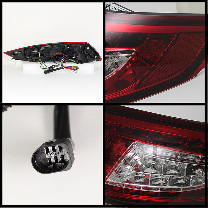 Spyder Porsche 2005-08 997 LED tail lights red