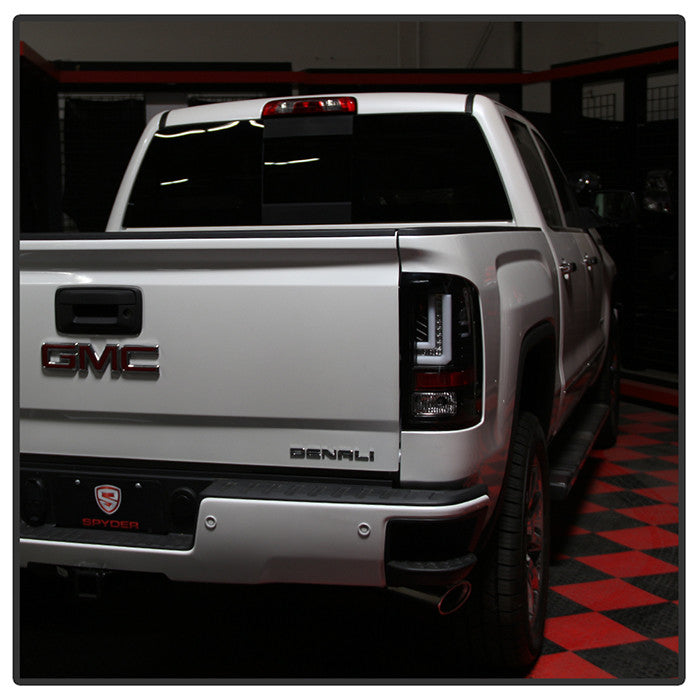 Spyder Sierra 16-18 1500 2500 3500HD LED bar tail lights truck black