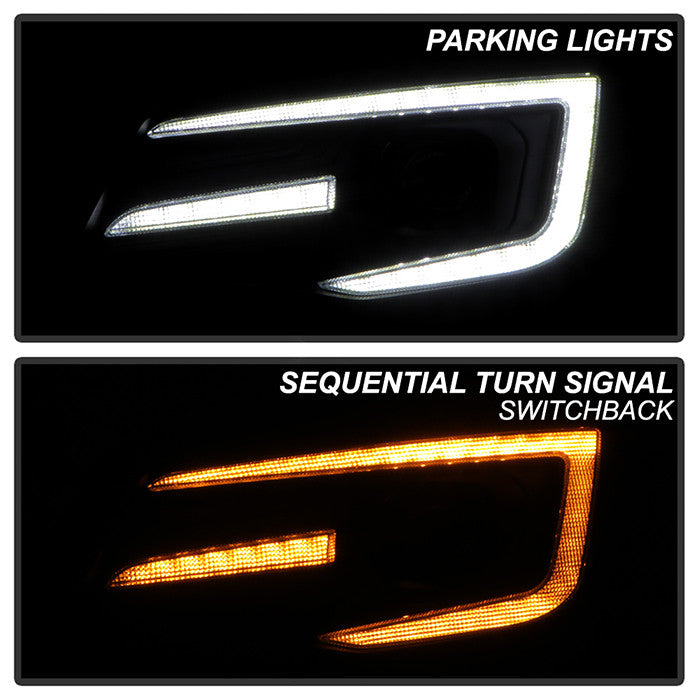 Spyder Subaru Forester 2014-2016 Xenon HID Model Headlights Sequential LED Signal Switch Back black installed