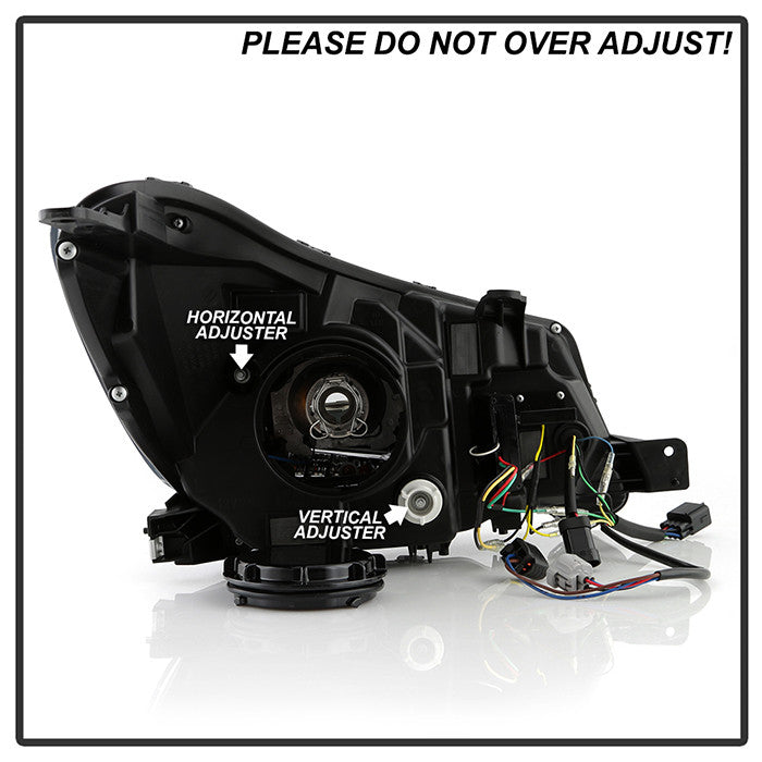 Spyder Subaru Forester 2014-2016 Xenon HID Model Headlights Sequential LED Signal Switch Back black