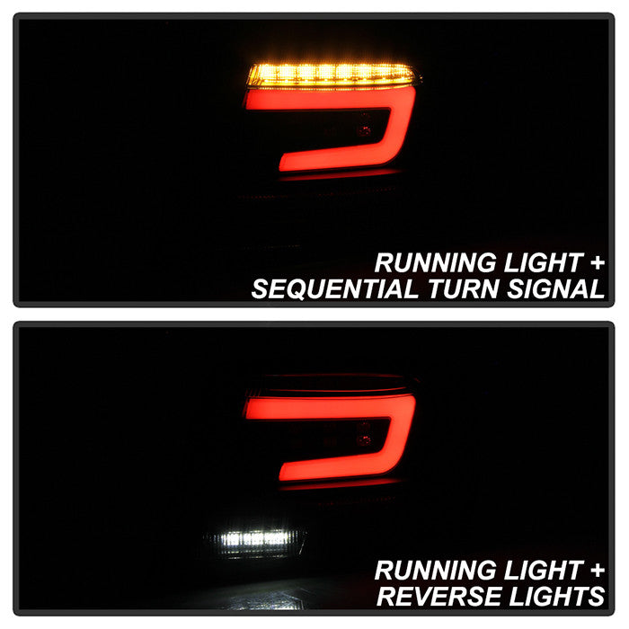 Spyder Subaru Impreza 08-11 WRX 4DR LED tail lights installed black