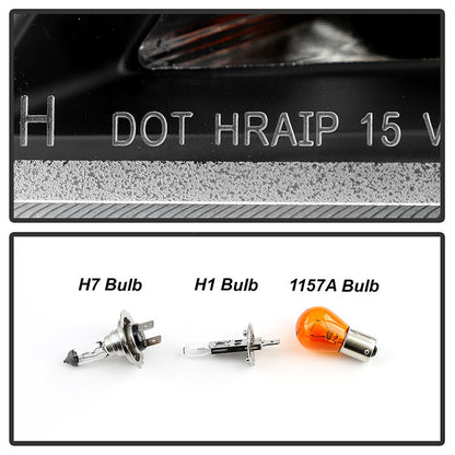 Spyder Subaru Impreza WRX 2008-2014 Projector Headlights Halogen Light Bar DRL Black