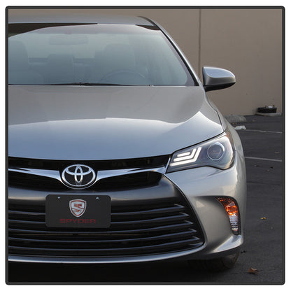 Spyder Toyota Camry 15-17 Projector Headlights installed Black