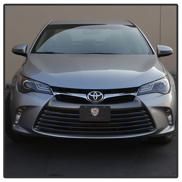 Spyder Toyota Camry 15-17 Projector Headlights Black installed