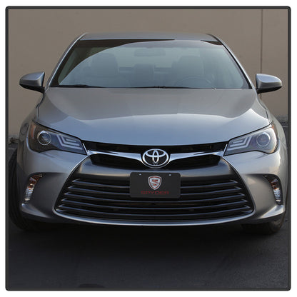 Spyder Toyota Camry 15-17 Projector Headlights Black installed
