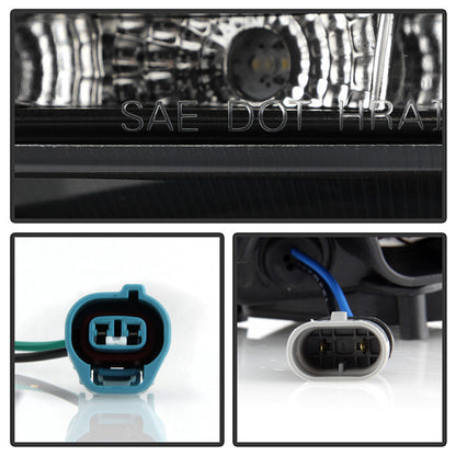 Spyder Toyota Corolla 09-10 Projector Headlights LED Halo DRL Black