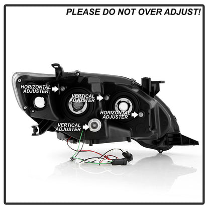 Spyder Toyota Corolla 2011-13 Projector Headlights Halogen Model DRL LED Black