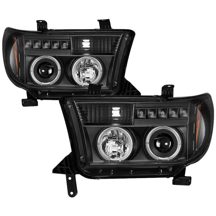 Spyder Toyota Tundra 07-13 /Toyota Sequoia 08-13 Projector Headlights LED Halo All Black