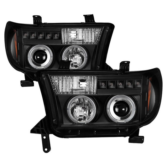 Spyder Toyota Tundra 07-13 /Toyota Sequoia 08-13 Projector Headlights LED Halo Black
