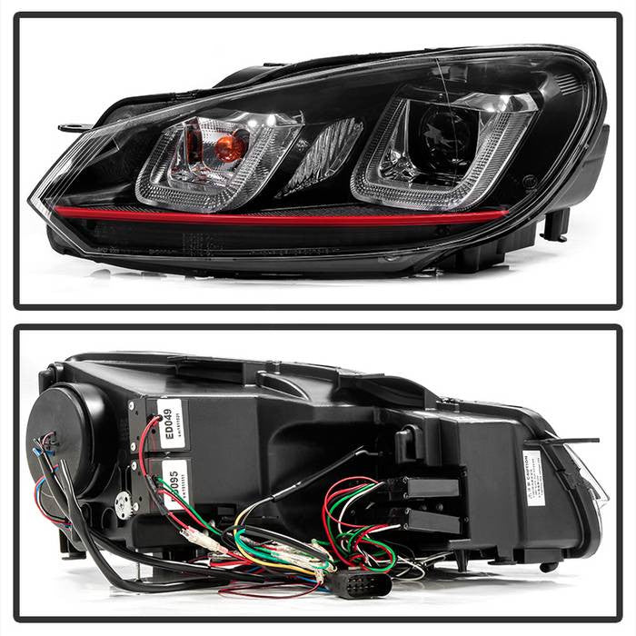 PRO-YD-VG10V3R-DRL-BK VW Golf / GTI 10-13 backside of the back rear panel