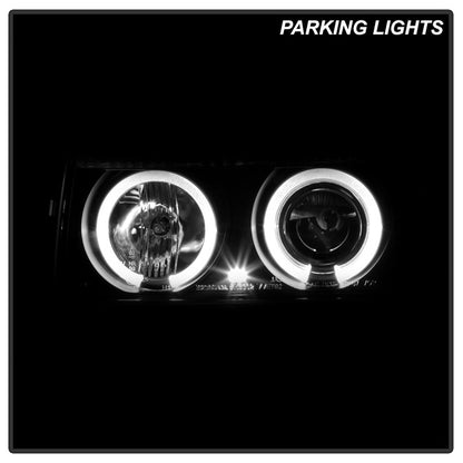 PRO-YD-VJ93-HL-BK PRO-YD-VJ93-HL-BK VW Jetta III 93-98 Halo Projector Headlights parking lights running light