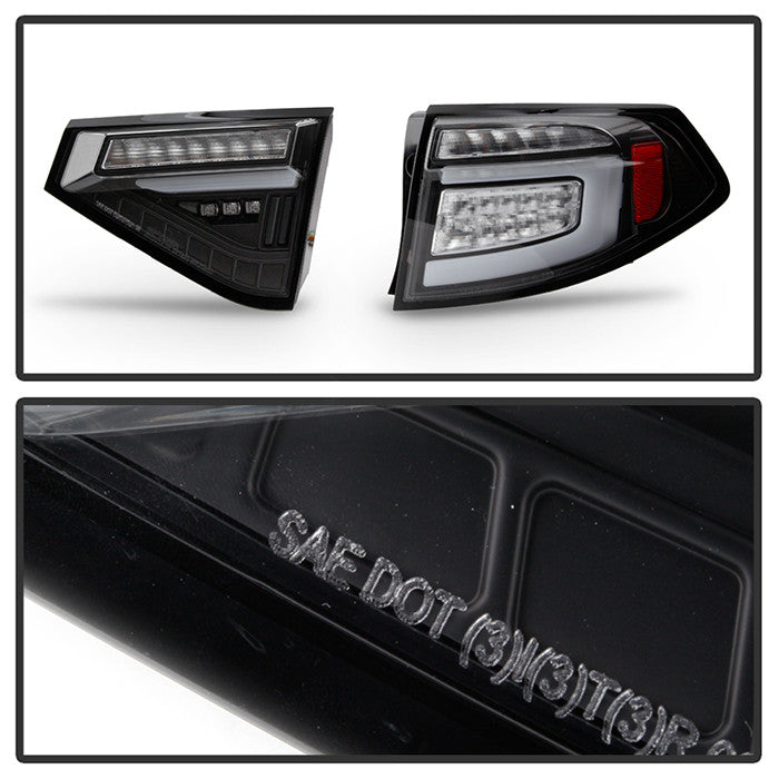 Spyder subaru Impreza 2008-14 WRX 5DR LED seq signal tail lights black