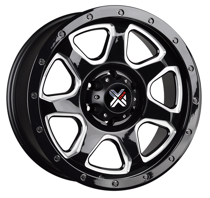 DX4 20x9 STORM 5x5.5 5x139.7 Gloss black ball milled wheels