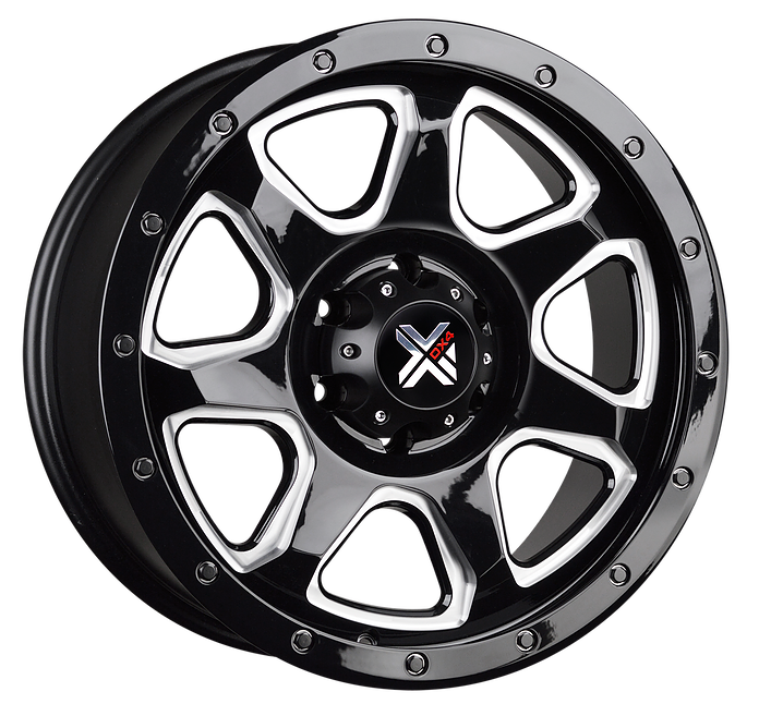 DX4 20x9 STORM 5x5.9 5x150 Gloss black ball milled wheels