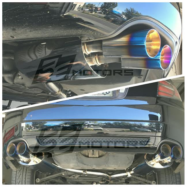 Tsudo Acura 2007-08 TL Type-S Dual SE Burnt Tip Catback Exhaust Installed