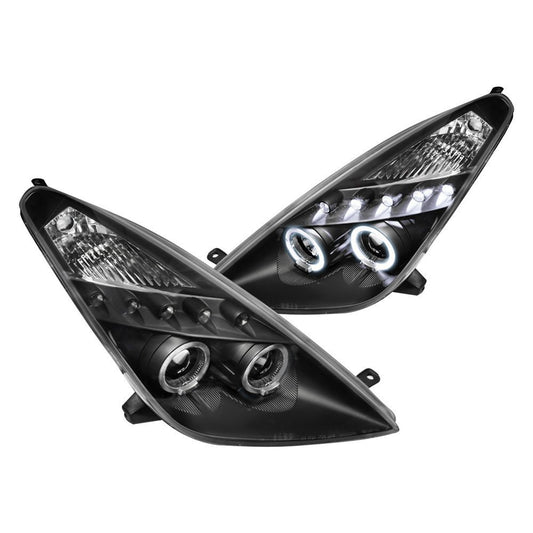 Spec-D 00-05 Toyota Celica Halo Projector HeadLights -Black (LHP-CEL00JM-TM)