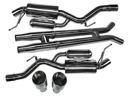 Tsudo Ford 15-18 Mustang 5.0 V8 Dual Rolled Tips Cat-Back Exhaust (20-9220)