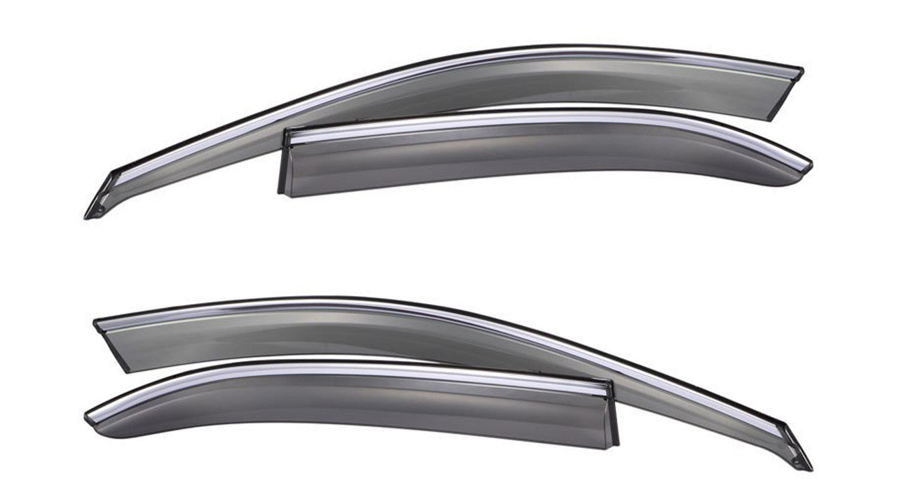 SE 09-14 Acura TSX JDM Window Visors w/ Brackets & chrome trims